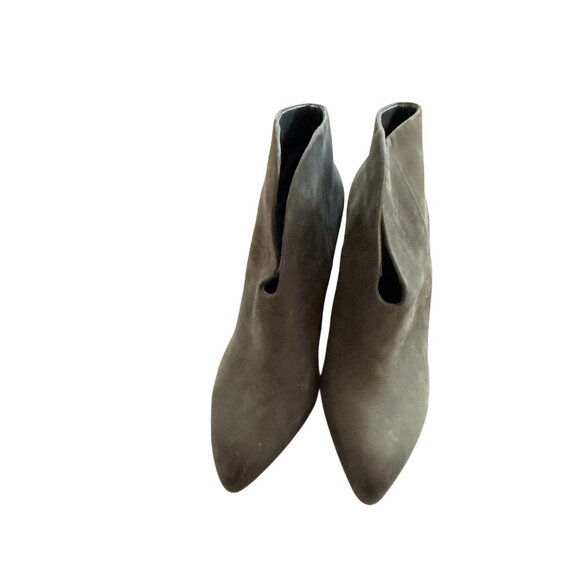 VINCE CAMUTO Gray Leather Ankle Boots Size 8W - Picture 8 of 10